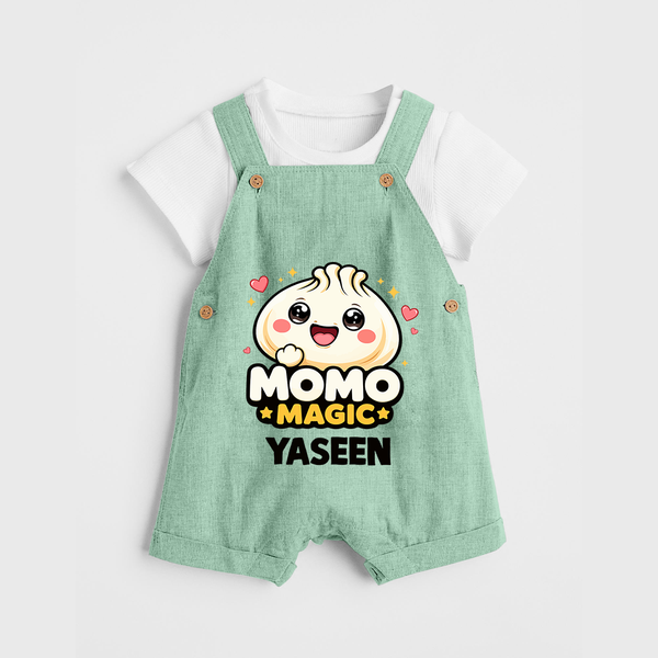 Momo Magic Dumpling Lover Dungaree - MINT GREEN - 0 - 5 Months Old (Chest 18")