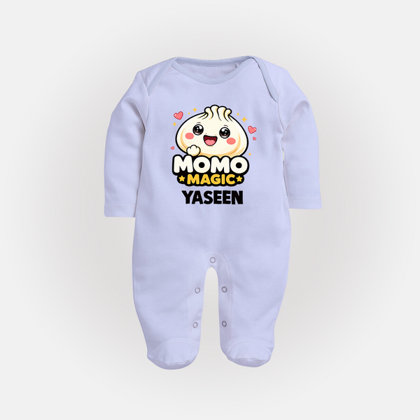 Momo Magic Dumpling Lover Full body suit - BABY BLUE - New Born (Chest 7.5")