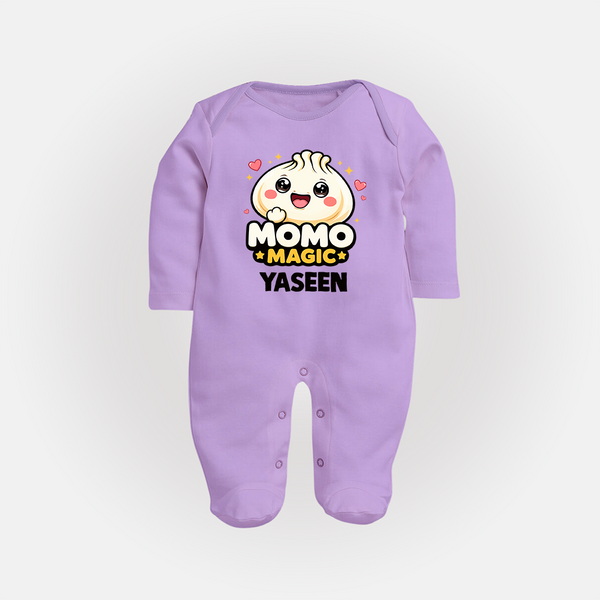 Momo Magic Dumpling Lover Full body suit - LILAC - New Born (Chest 7.5")