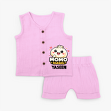Momo Magic Dumpling Lover Jabla Set - BABY PINK - 0 - 3 Months Old (Chest 9.8")