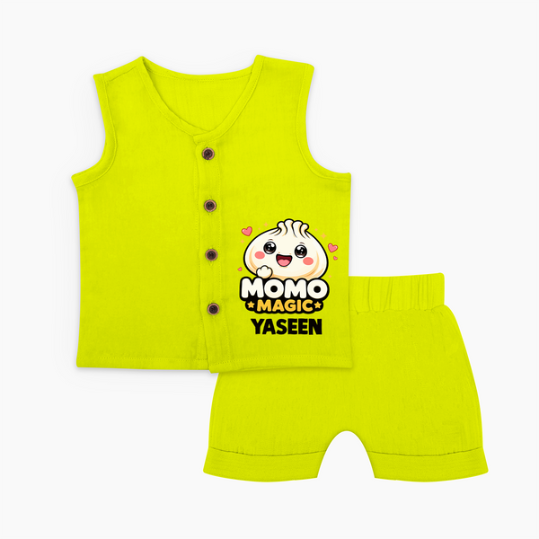 Momo Magic Dumpling Lover Jabla Set - LIME GREEN - 0 - 3 Months Old (Chest 9.8")