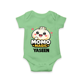 Momo Magic Dumpling Lover Romper - GREEN - New Born (Chest 14")