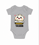 Momo Magic Dumpling Lover Romper - GREY - New Born (Chest 14")