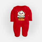 Momo Magic Dumpling Lover Full body suit - RED - New Born (Chest 7.5")