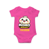 Momo Magic Dumpling Lover Romper - HOT PINK - New Born (Chest 14")