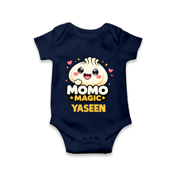 Momo Magic Dumpling Lover Romper - NAVY BLUE - New Born (Chest 14")