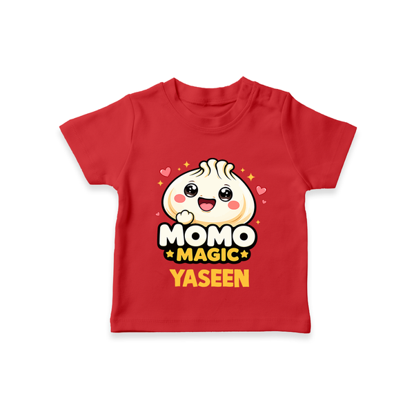 Momo Magic Dumpling Lover Tshirt - RED - 0-5 Months Old (Chest 17")