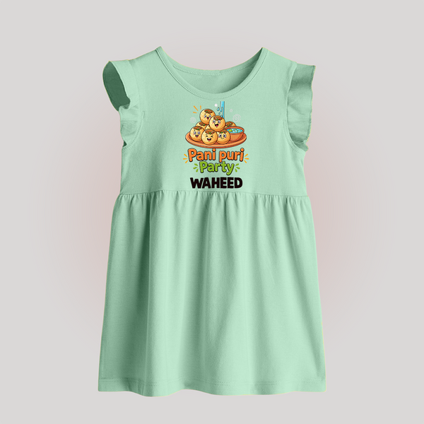 Pani Puri Party Foodie Baby Frock - MINT GREEN - 0 - 3 Months Old (Chest 17")