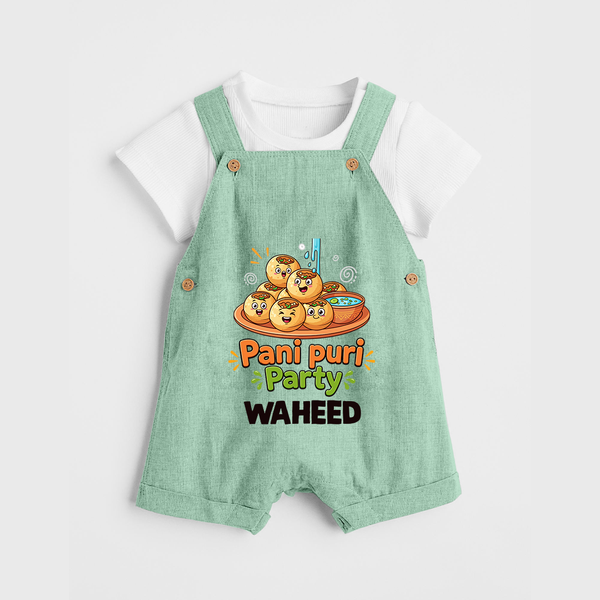 Pani Puri Party Foodie Dungaree - MINT GREEN - 0 - 5 Months Old (Chest 18")