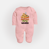 Pani Puri Party Foodie Full body suit - BABY PINK - New Born (Chest 7.5")