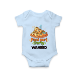 Pani Puri Party Foodie Romper - BABY BLUE - New Born (Chest 14")