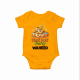 Pani Puri Party Foodie Romper - CHROME YELLOW - New Born (Chest 14")