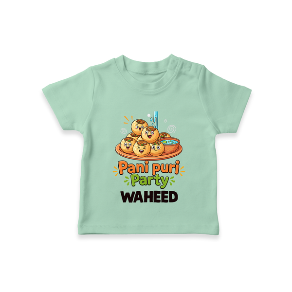 Pani Puri Party Foodie Tshirt - MINT GREEN - 0-5 Months Old (Chest 17")