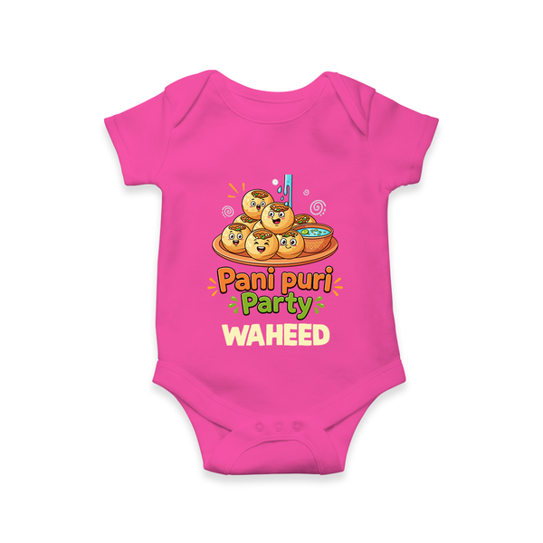 Pani Puri Party Foodie Romper - HOT PINK - New Born (Chest 14")