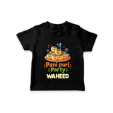Pani Puri Party Foodie Tshirt - BLACK - 0-5 Months Old (Chest 17")