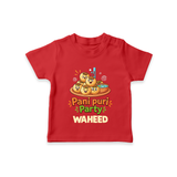 Pani Puri Party Foodie Tshirt - RED - 0-5 Months Old (Chest 17")