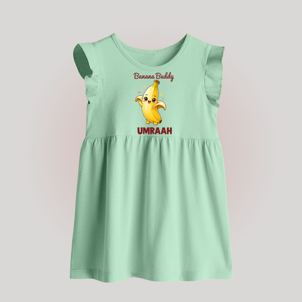 Banana Buddy Fruit Lover Baby Frock - MINT GREEN - 0 - 3 Months Old (Chest 17")