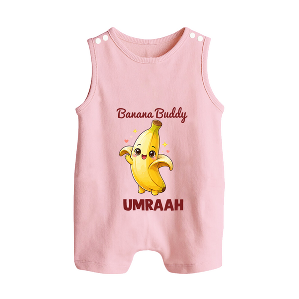 Banana Buddy Fruit Lover Button Romper - BABY PINK - New Born (Chest 18")