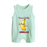 Banana Buddy Fruit Lover Button Romper - MINT GREEN - New Born (Chest 18")