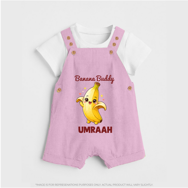 Banana Buddy Fruit Lover Dungaree - BABY PINK - 0 - 5 Months Old (Chest 18")
