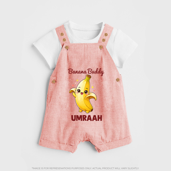 Banana Buddy Fruit Lover Dungaree - PEACH - 0 - 5 Months Old (Chest 18")