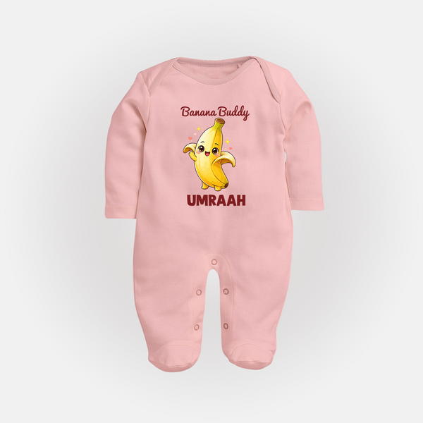 Banana Buddy Fruit Lover Full body suit - BABY PINK - New Born (Chest 7.5")