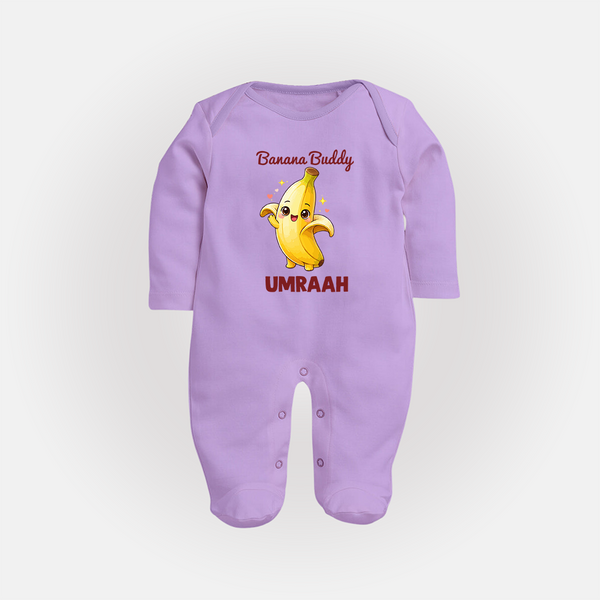 Banana Buddy Fruit Lover Full body suit - LILAC - New Born (Chest 7.5")