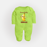 Banana Buddy Fruit Lover Full body suit - LIME GREEN - New Born (Chest 7.5")