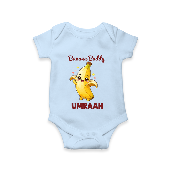 Banana Buddy Fruit Lover Romper - BABY BLUE - New Born (Chest 14")