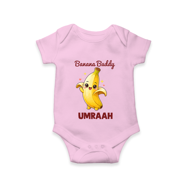 Banana Buddy Fruit Lover Romper - BABY PINK - New Born (Chest 14")