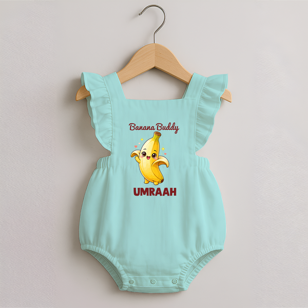 Banana Buddy Fruit Lover Romper Frock - MINT GREEN - 0 - 3 Months Old (Chest 19")