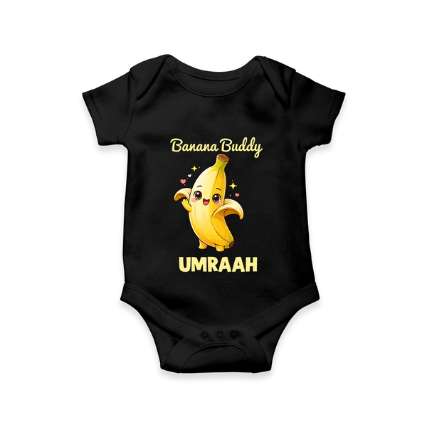 Banana Buddy Fruit Lover Romper - BLACK - New Born (Chest 14")