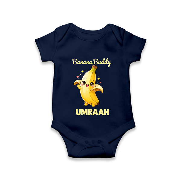 Banana Buddy Fruit Lover Romper - NAVY BLUE - New Born (Chest 14")