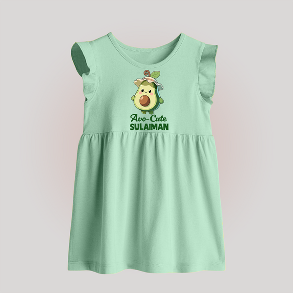 Avo-Cute Avocado Lover Baby Frock - MINT GREEN - 0 - 3 Months Old (Chest 17")