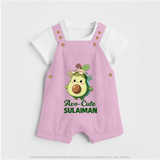 Avo-Cute Avocado Lover Dungaree - BABY PINK - 0 - 5 Months Old (Chest 18")