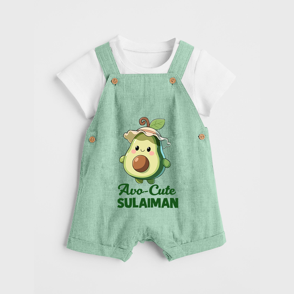 Avo-Cute Avocado Lover Dungaree - MINT GREEN - 0 - 5 Months Old (Chest 18")