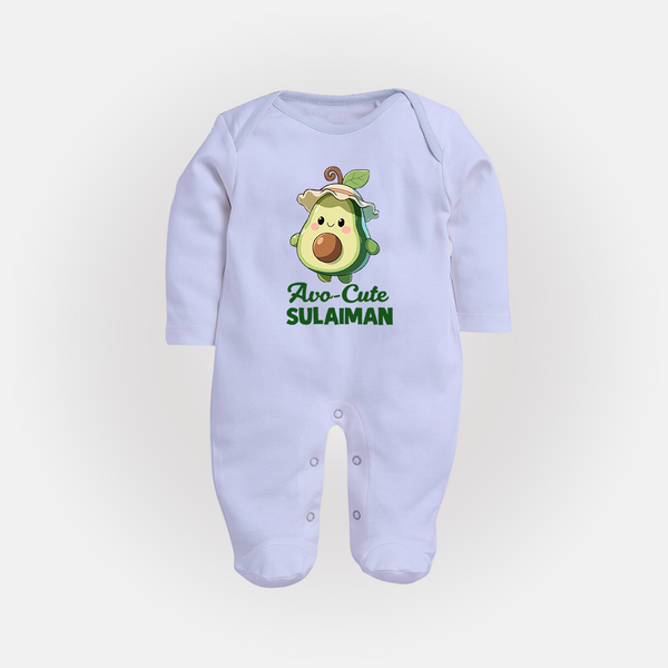 Avo-Cute Avocado Lover Full body suit - BABY BLUE - New Born (Chest 7.5")