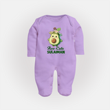 Avo-Cute Avocado Lover Full body suit - LILAC - New Born (Chest 7.5")