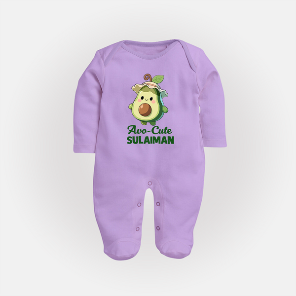 Avo-Cute Avocado Lover Full body suit - LILAC - New Born (Chest 7.5")