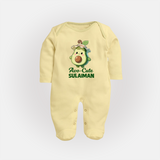 Avo-Cute Avocado Lover Full body suit - PASTEL YELLOW - New Born (Chest 7.5")