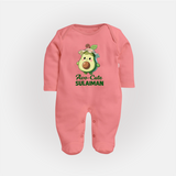 Avo-Cute Avocado Lover Full body suit - PEACH - New Born (Chest 7.5")