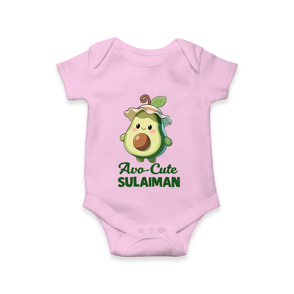 Avo-Cute Avocado Lover Romper - BABY PINK - New Born (Chest 14")