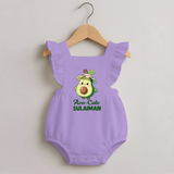Avo-Cute Avocado Lover Romper Frock - LILAC - 0 - 3 Months Old (Chest 19")