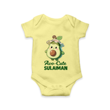 Avo-Cute Avocado Lover Romper - PASTEL YELLOW - New Born (Chest 14")