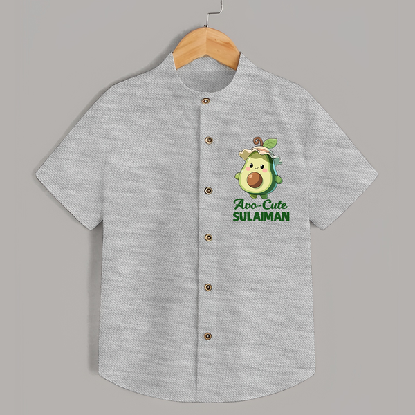 Avo-Cute Avocado Lover Shirt - GREY - 0 - 6 Months Old (Chest 23")
