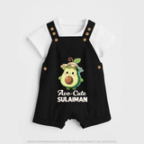 Avo-Cute Avocado Lover Dungaree - BLACK - 0 - 5 Months Old (Chest 18")