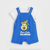Avo-Cute Avocado Lover Dungaree - COBALT BLUE - 0 - 5 Months Old (Chest 18")