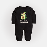 Avo-Cute Avocado Lover Full body suit - BLACK - New Born (Chest 7.5")