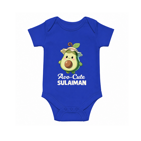 Avo-Cute Avocado Lover Romper - COBALT BLUE - New Born (Chest 14")