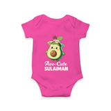 Avo-Cute Avocado Lover Romper - HOT PINK - New Born (Chest 14")